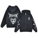 VINTAGE-KAPUZENPULLI MIT TOTENKOPF
