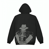VINTAGE-KAPUZENPULLI MIT TOTENKOPF