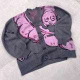 CURSE WORM CARDIGAN KNITTED CREWNECK