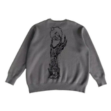 STRICKPULLOVER MIT SKELETTFLAMMEN