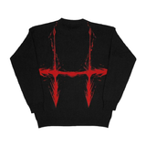 BLOOD MANIPULATION RED KNITTED SWEATER
