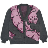 CURSE WORM CARDIGAN KNITTED CREWNECK