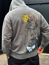 CURSED FLAMES CHARCOAL HOODIE