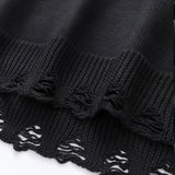 BLUTMANIPULATION RISSEN STRICKPULLOVER