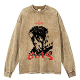 BEIGER VINTAGE-PULLOVER MIT TORMENT
