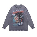 سترة كابوم المحبوكة الممزقة