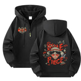 VINTAGE-KAPUZENPULLI MIT TOTENKOPF