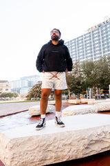 X-MARK WEISSE PERFORMANCE-SHORTS MIT KONTRAST