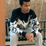 SKELETON FLAMES KNITTED SWEATER