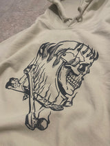 VINTAGE-KAPUZENPULLI MIT TOTENKOPF