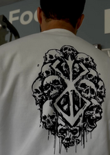 VINTAGE-KAPUZENPULLI MIT TOTENKOPF