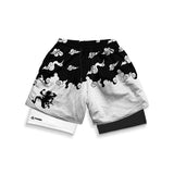 SUN GOD WEISSE PERFORMANCE-SHORTS MIT KONTRAST