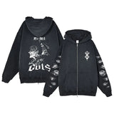 VINTAGE-KAPUZENPULLI MIT TOTENKOPF