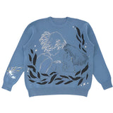 BLUTMANIPULATION ROTER STRICKPULLOVER