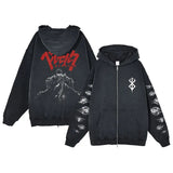 VINTAGE-KAPUZENPULLI MIT TOTENKOPF