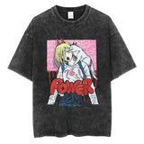 POWER & MEOWY VINTAGE TEE - Pomel
