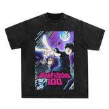 MOB PSYCHO MOON VINTAGE TEE - Pomel