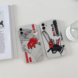 CHAINSAW WHITE IPHONE CASE - Pomel