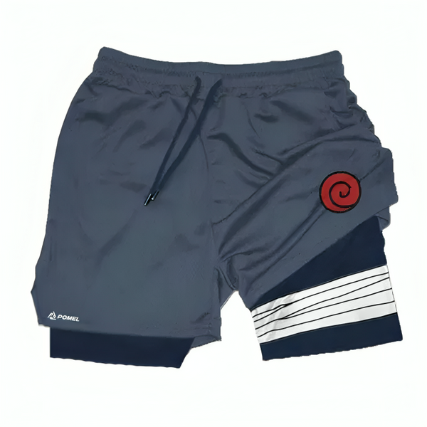 HIDDEN LEAF BLUE PERFORMANCE SHORTS