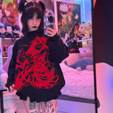 BLOOD MANIPULATION RED KNITTED SWEATER