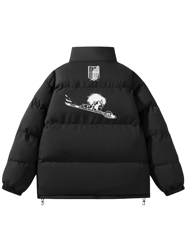 THE STRONGEST SOLDIER PUFFER JACKET (BLACK)