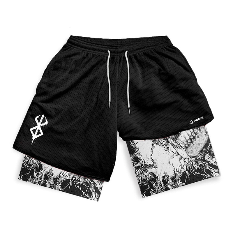 SKULL X BRAND PERFORMANCE SHORTS