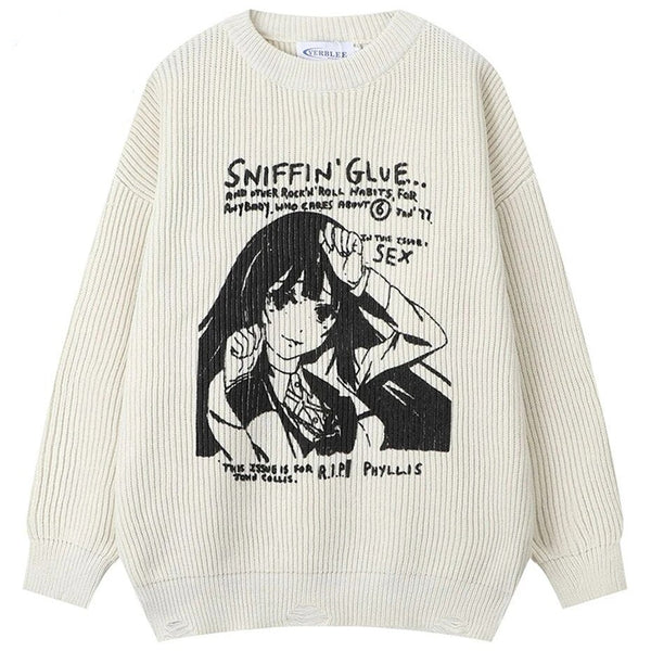 SNIFFIN' GLUE KNITTED SWEATER