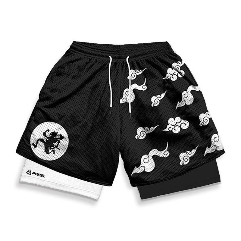 SUN GOD BLACK CONTRAST PERFORMANCE SHORTS