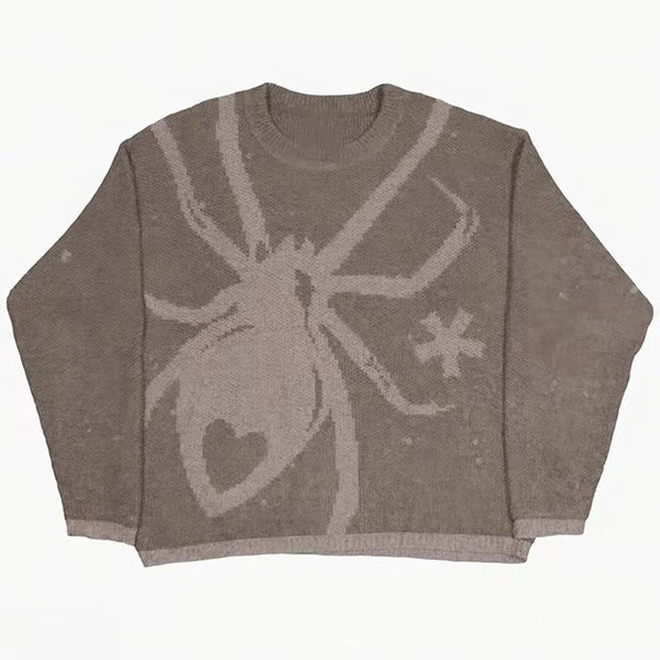 SPIDER COFFEE KNITTED SWEATER