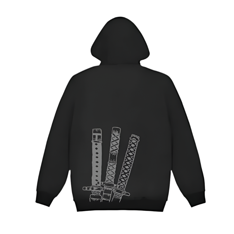 KING OF HELL BLACK GRAPHIC HOODIE