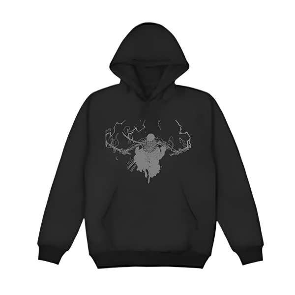 KING OF HELL BLACK GRAPHIC HOODIE