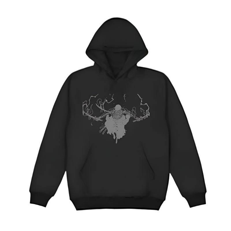 KING OF HELL BLACK GRAPHIC HOODIE