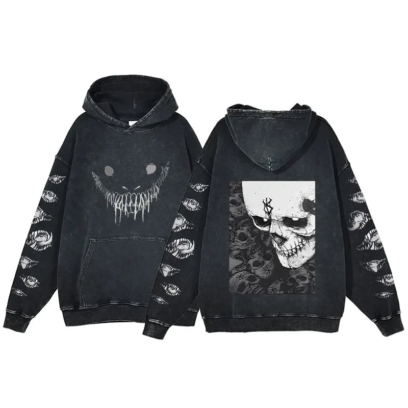 DEATH SKULL VINTAGE HOODIE