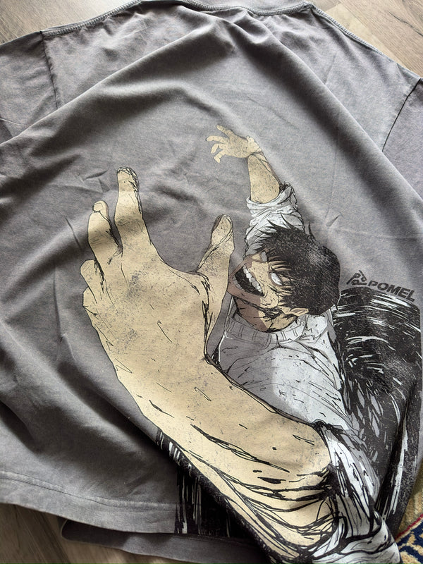 CURSED RESURGENCE STONE GREY TEE