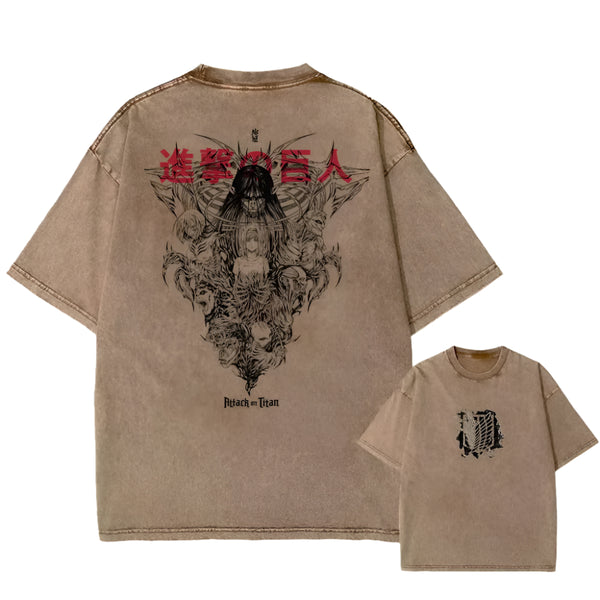 CHAOS REIGNS BEIGE VINTAGE TEE