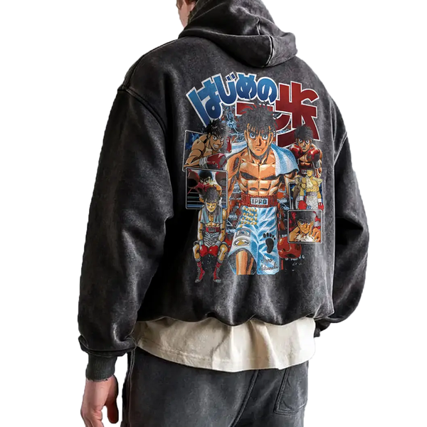 VINTAGE-KAPUZENPULLI MIT TOTENKOPF