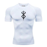 SCHWARZES SWORDSMAN-KOMPRESSIONSSHIRT MIT KURZEN ÄRMELN