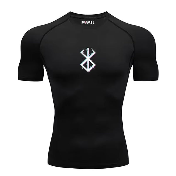 STRUGGLER BLACK COMPRESSION SHORT SLEEVE