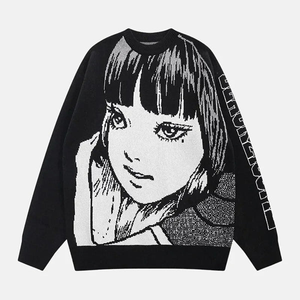 CRYING GIRL KNITTED SWEATER