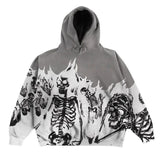 DEATH SKULLS BURNING HOODIE