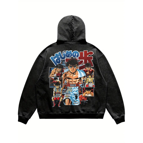 VINTAGE-KAPUZENPULLI MIT TOTENKOPF