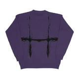 BLOOD MANIPULATION MAUVE KNITTED SWEATER