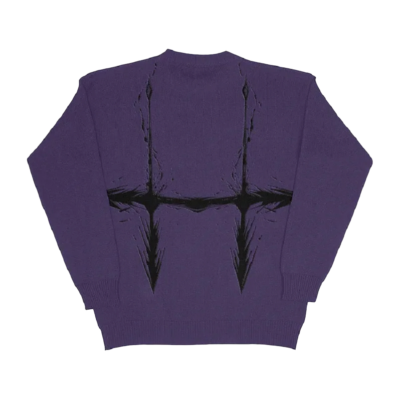 BLOOD MANIPULATION MAUVE KNITTED SWEATER