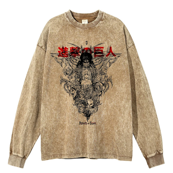 CHAOS REIGNS BEIGE VINTAGE SWEATER