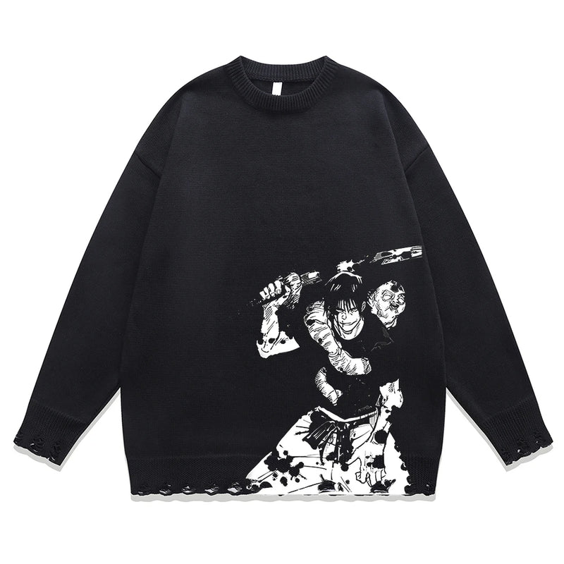 SORCERER KILLER RIPPED KNITTED SWEATER