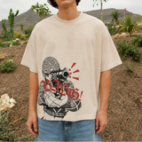 SIX BULLETS CREAM TEE