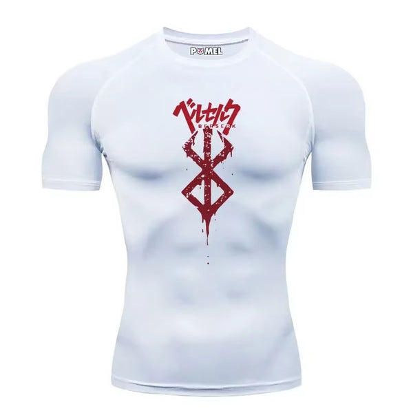 ANGUISHED WHITE COMPRESSION SHORT SLEEVE