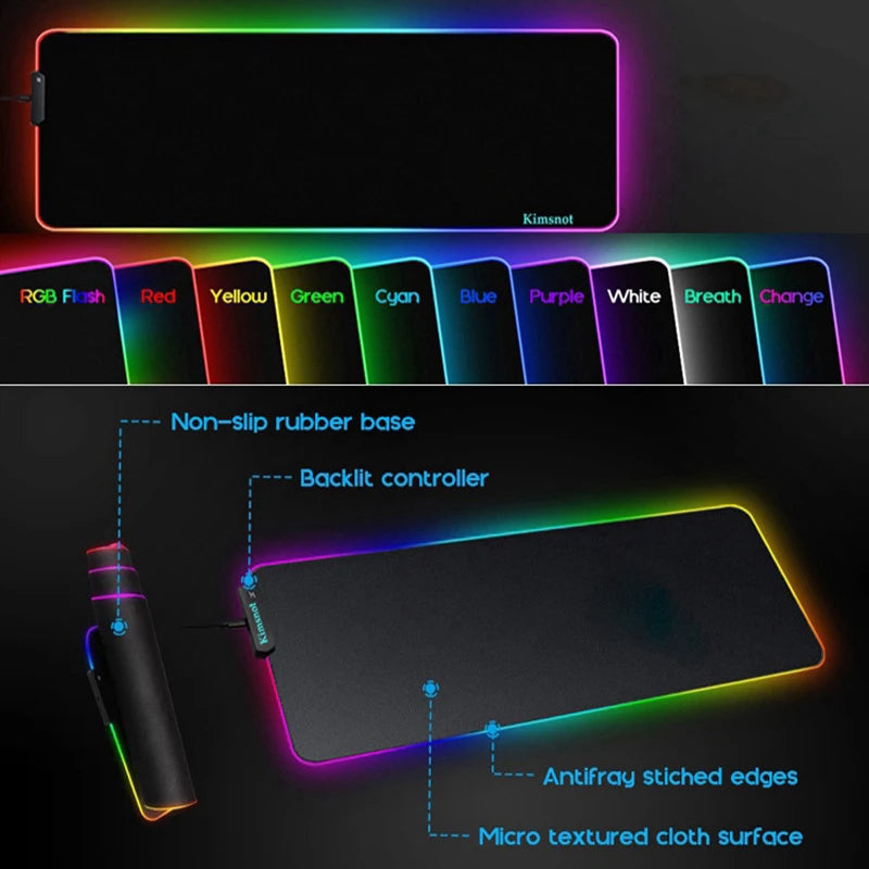 LED PIRATES GAMING MOUSE PAD