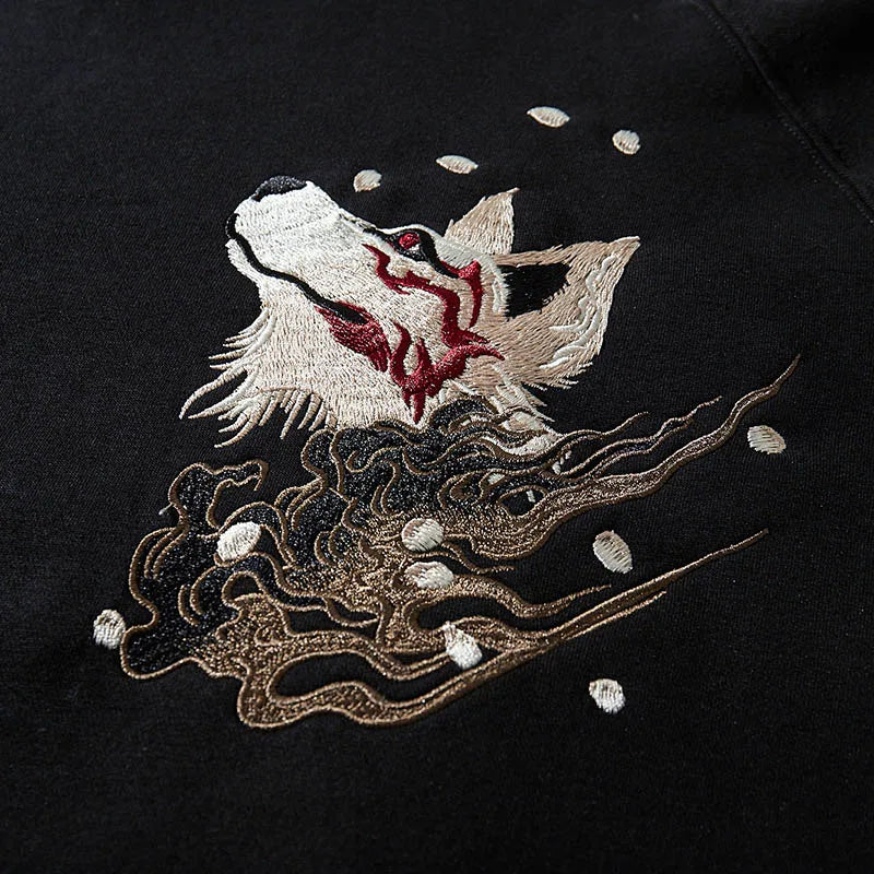 NINE TAILS EMBROIDERED HOODIE