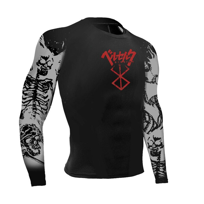 BOS RED COMPRESSION LONG SKULLS SLEEVE